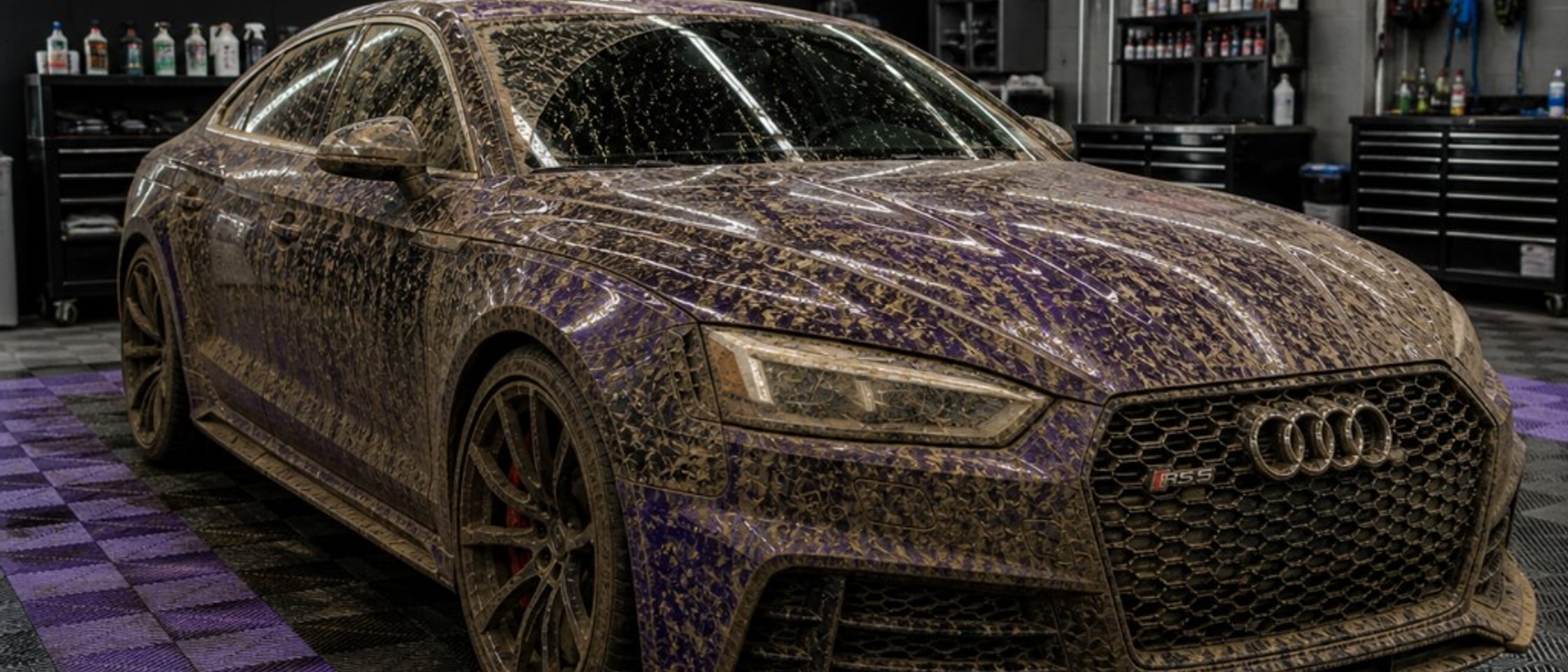 Vehicle before service — wear and dull areas visible
